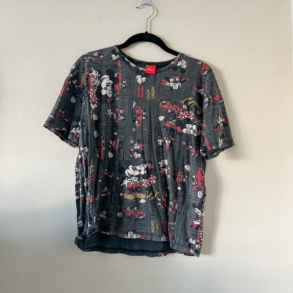 Zara Forever 21 Black Mickey Mouse Graphic Tee Shirt Size Medium - Picture 1 of 5